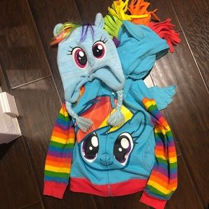My little pony hoodie and beanie